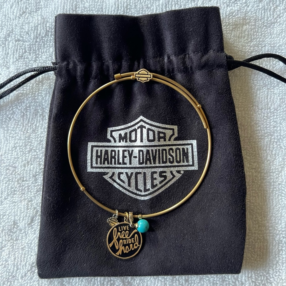 Harley Davidson Bangle Bracelet LIVE FREE RIDE HARD